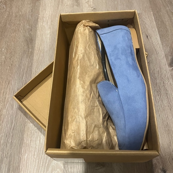 Will Vegan Womens Blue Suede Loafers - Picture 3 of 3